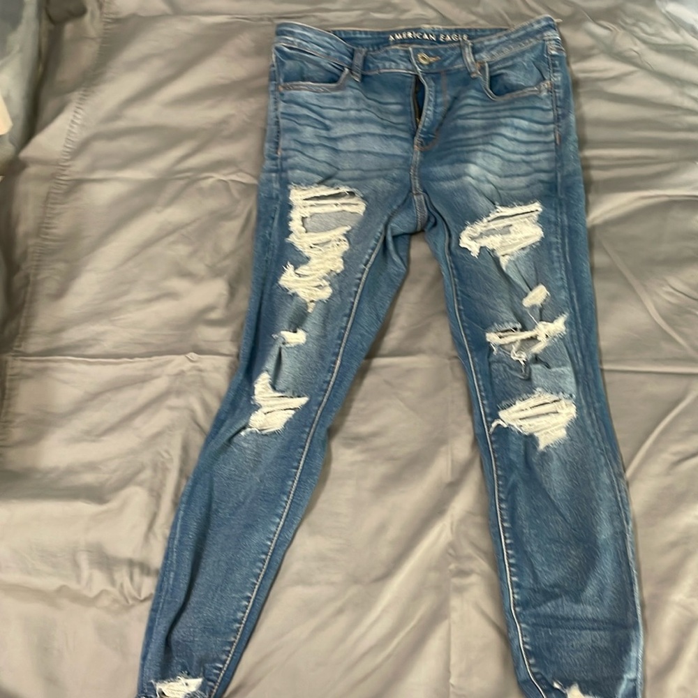 American Eagle Ne(x)t Level Stretch Ripped Skinny Jeans